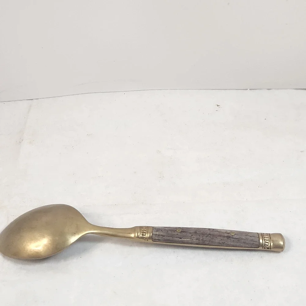 Pottery Barn antique bronze rosewood flatware Soup Spoon thailand